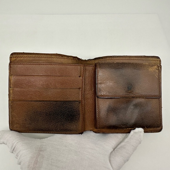 Authentic Men’s Louis Vuitton Bifold Wallet Snap Coin Pocket Vintage Elegance - Picture 3 of 12